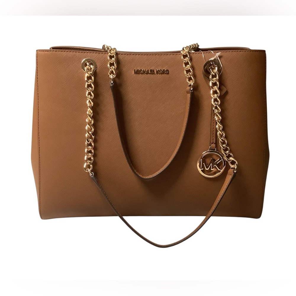 Michael Kors Susannah Luggage Large EW Leather Tote NWT $358